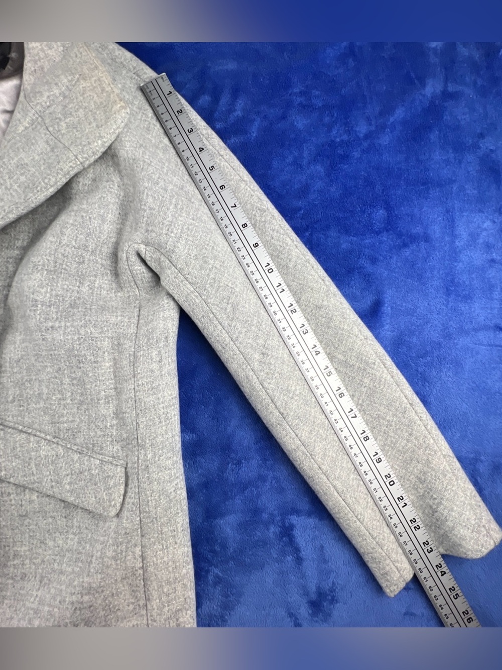 J. CREW Nello Gori Toscana Coat Italian Stadium-Cloth Wool Blend Size 10 Gray - Picture 13 of 14